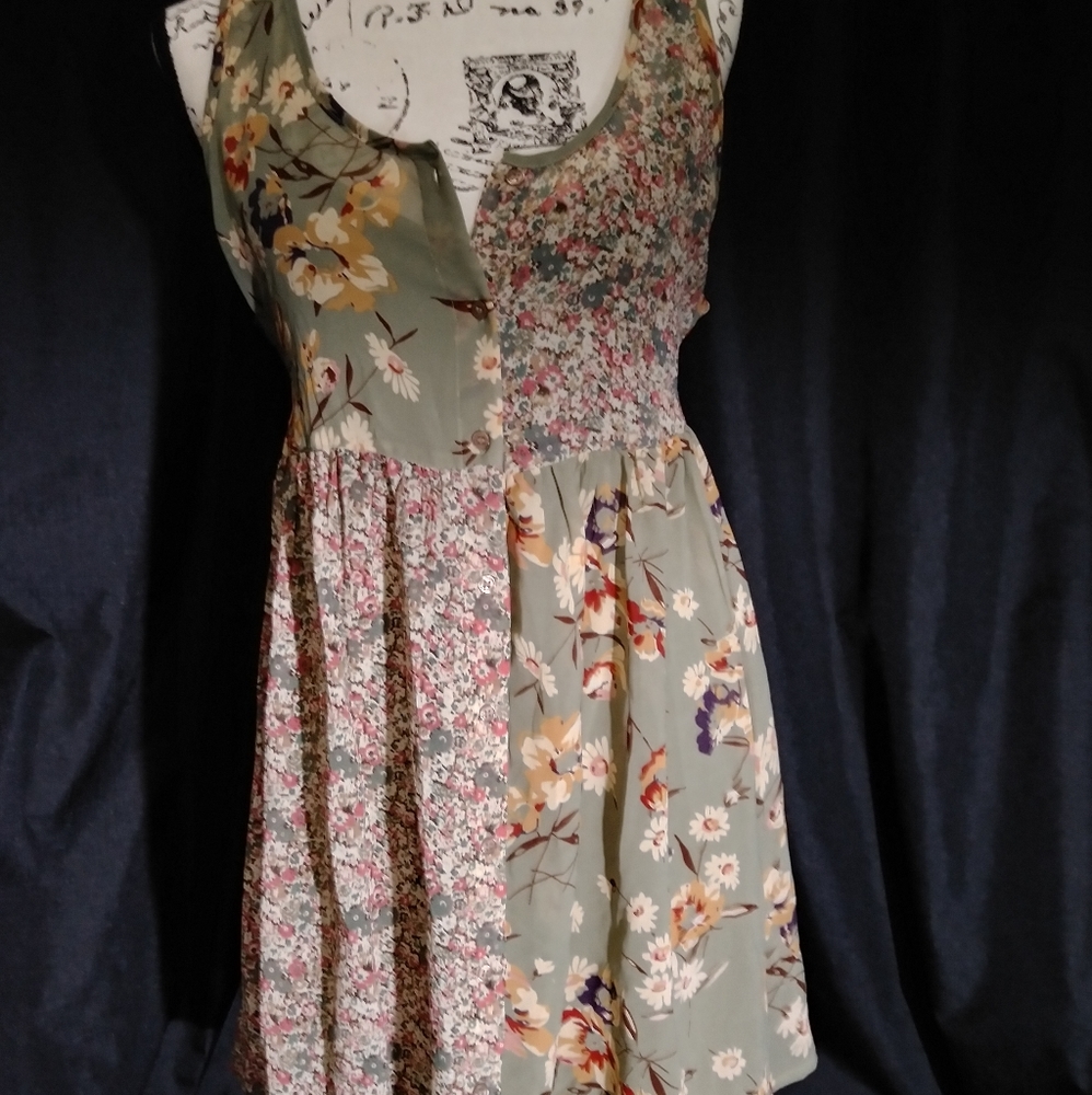 American rag boho sheer over slip dress